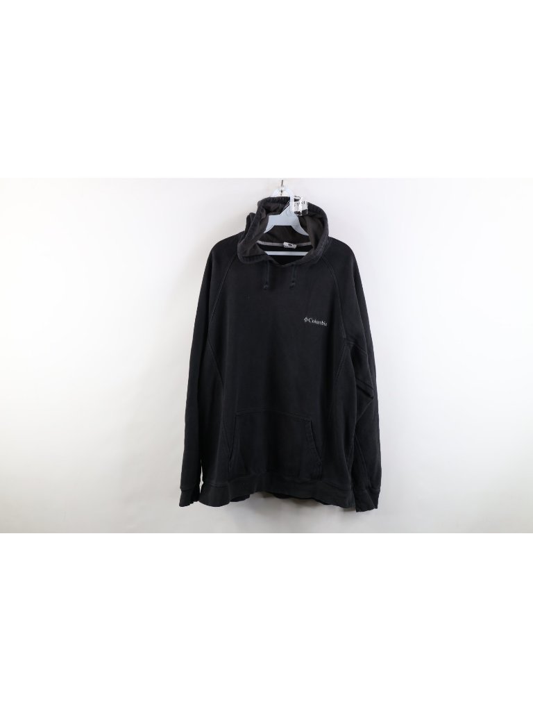Vintage Champion Mens Size Xl Spell Out Sun Faded Hoodie Sweatshirt Black